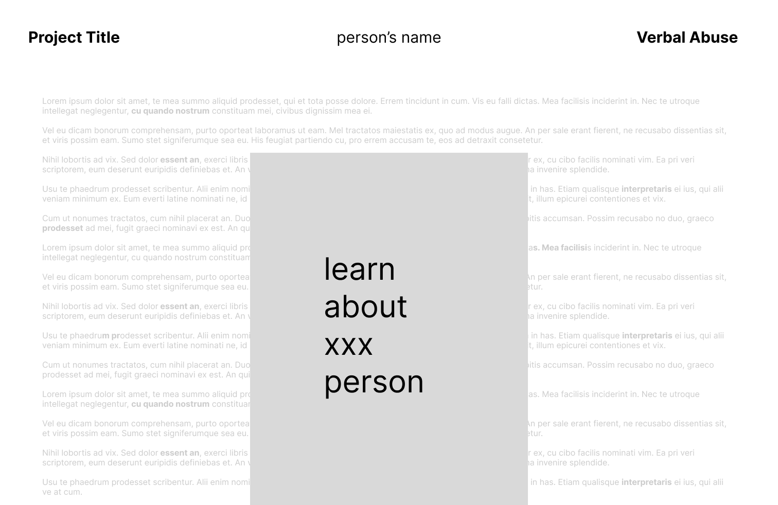 Bruise — design development layout 4